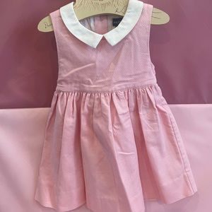 Pink and white Ralph Lauren dress with tie back.